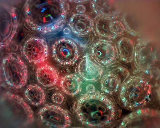 10x Disco Lights Illumination of Gorilla Glue bubbles after curing